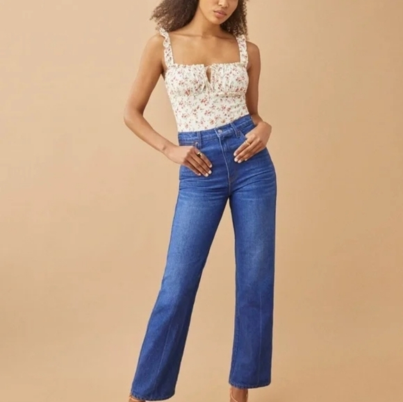Reformation Cowboy High Rise Straight Zenia Jeans Size 29 - Picture 1 of 12